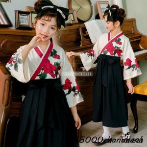 コスプレ キッズ ウィッチ 仮装 衣装 巫女 魔女 子供 女の子 かわいい 長袖 コスチューム 魔法少女 可愛い 和服 和装 和風