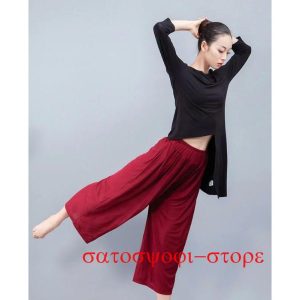 ダンス衣装 モダールTシャツ 七分袖 ストレッチブラウス レディース トップス 普段着 不規則 古典ダンス衣装 ヨガウエア バレエダンスウエア ストレ